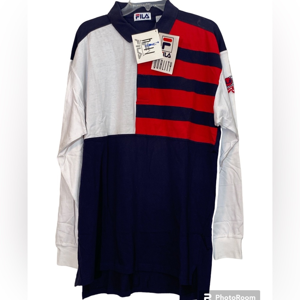 Vintage 90s Fila Hill Rugby Shirt - Large